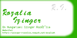 rozalia izinger business card